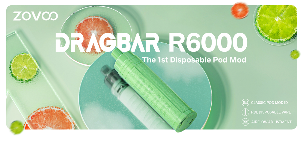Lanzamiento oficial: "1er Pod Mod Desechable" ZOVOO DRAGBAR R6000 revela el misterio