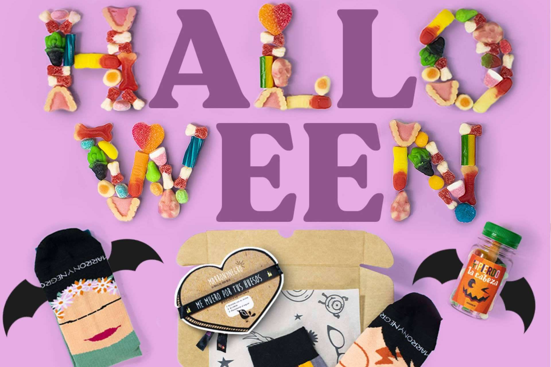 Accesorios, gominolas y chuches para Halloween, en Marronynegro